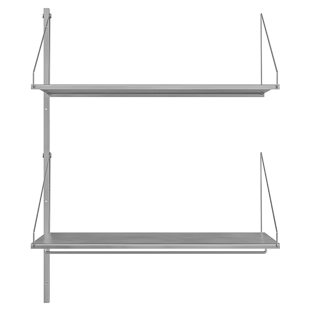 Shelf Library Add-on Hanger Section - 31.99"W x 42.67"H, Stainless Steel