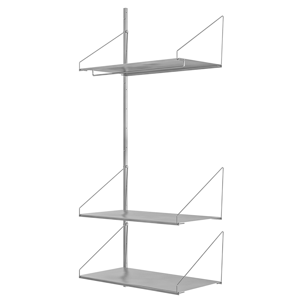 Shelf Library Add-on Hanger Section - 31.99"W x 72.91"H, Stainless Steel