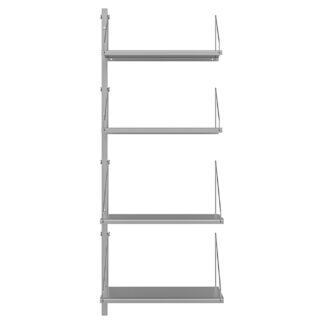 Shelf Library Add-on Section - 16.24"W x 42.67"H, Stainless Steel