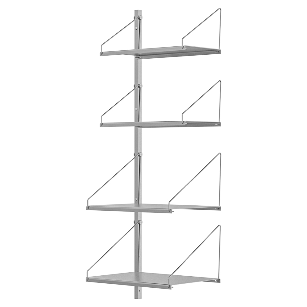 Shelf Library Add-on Section - 16.24"W x 42.67"H, Stainless Steel