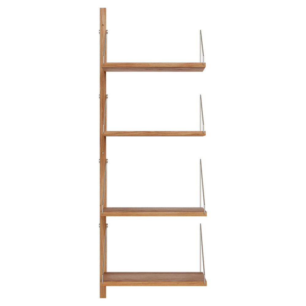 Shelf Library Add-on Section - 16.43"W x 45.2"H, Natural Oak