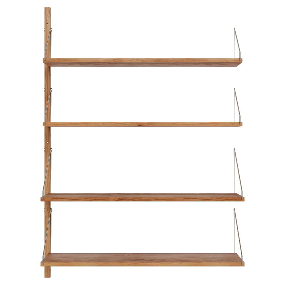 Shelf Library Add-on Section - 32.18"W x 45.2"H, Natural Oak