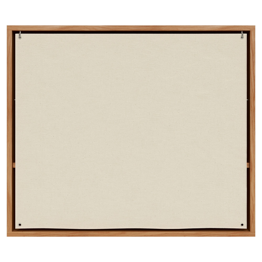 Shelf Library Canvas Cabinet - Natural Oak, Canvas