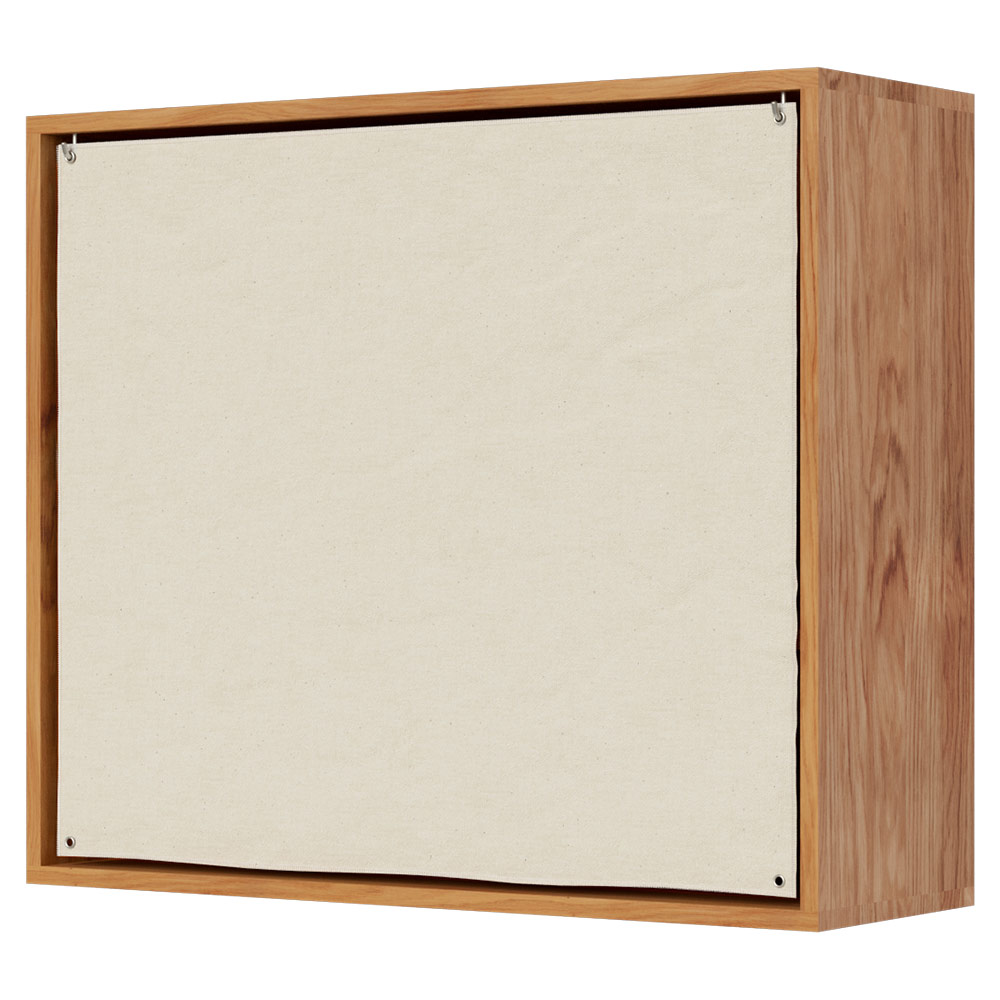 Shelf Library Canvas Cabinet - Natural Oak, Canvas