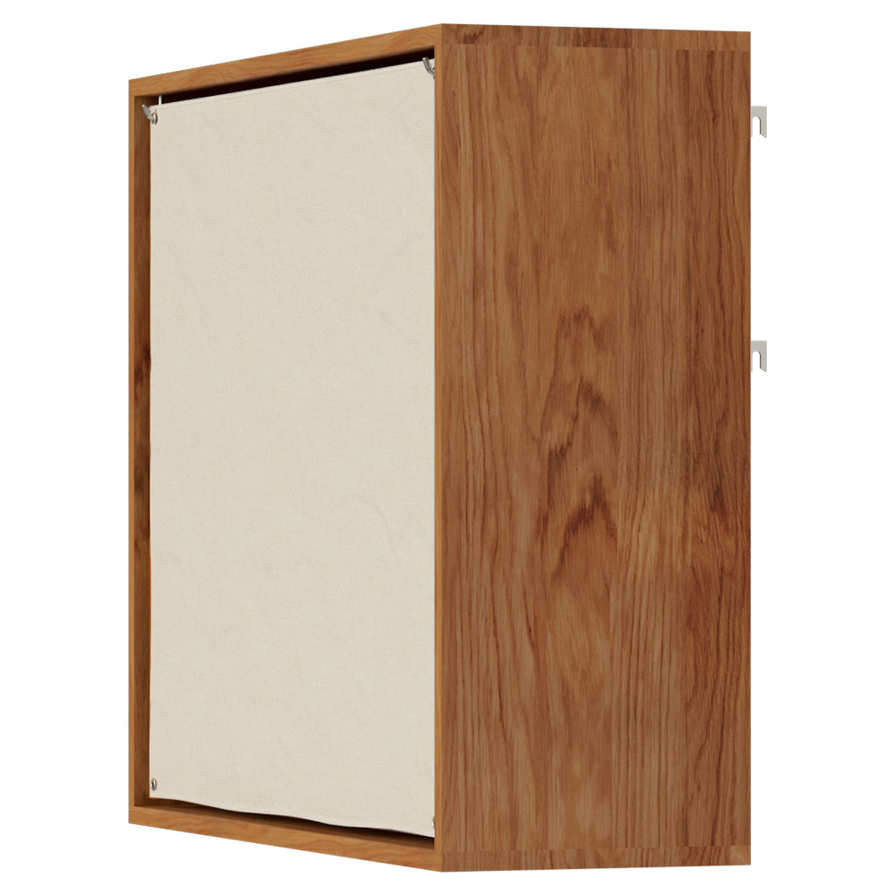 Shelf Library Canvas Cabinet - Natural Oak, Canvas