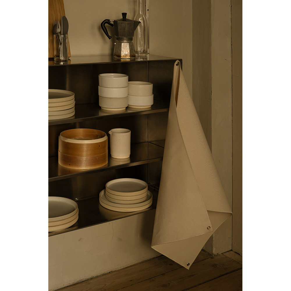 Shelf Library Canvas Cabinet Section - Stainless Steel, Canvas