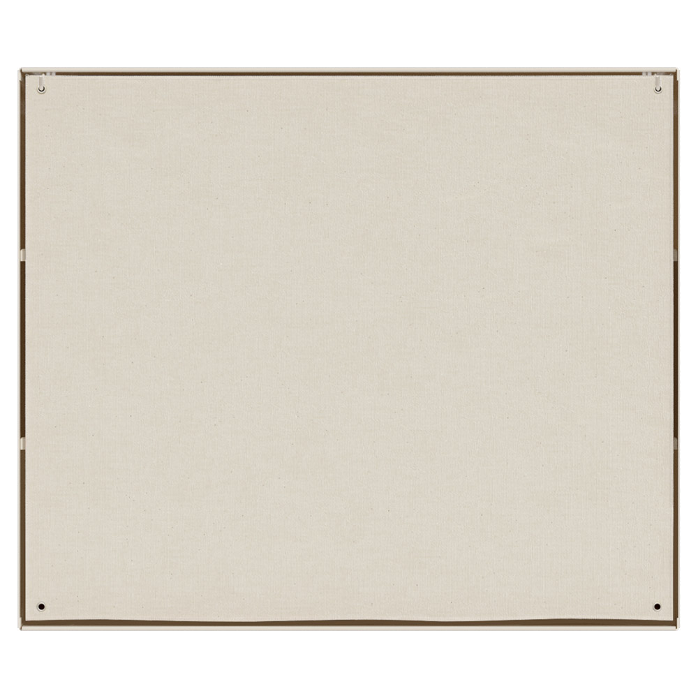 Shelf Library Canvas Cabinet - Warm White Steel, Canvas