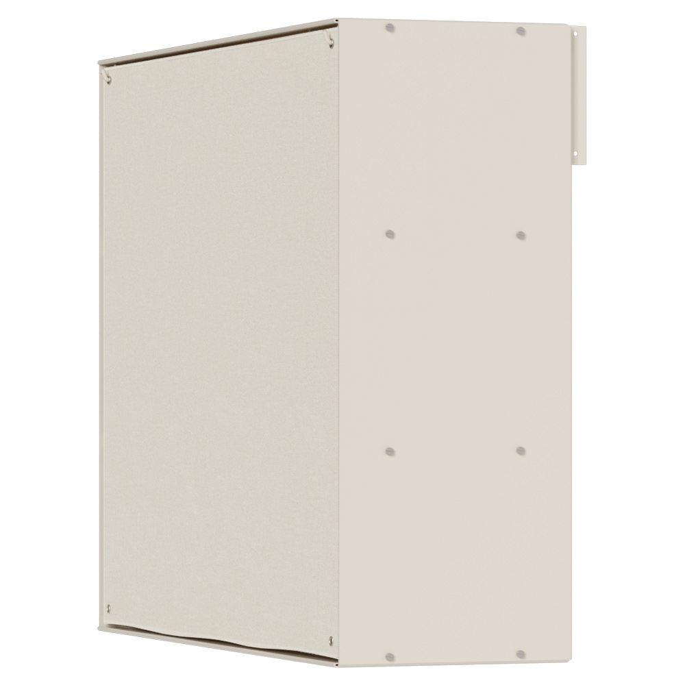 Shelf Library Canvas Cabinet - Warm White Steel, Canvas