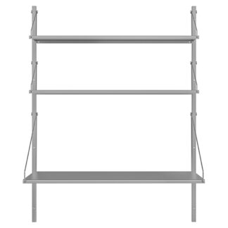 Shelf Library Desk Section - 32.48"W x 42.67"H, Stainless Steel