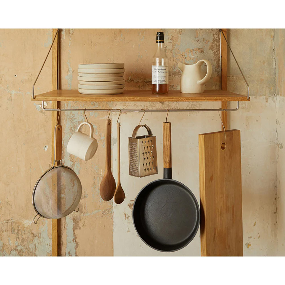 Shelf Library Hanger Section - 32.87"W x 45.2"H, Natural Oak