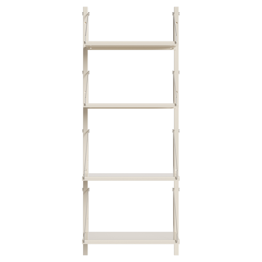 Shelf Library Single Section - 17.12"W x 42.67"H, Warm White Steel