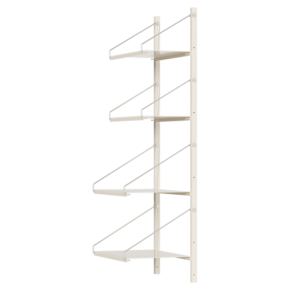 Shelf Library Single Section - 17.12"W x 42.67"H, Warm White Steel