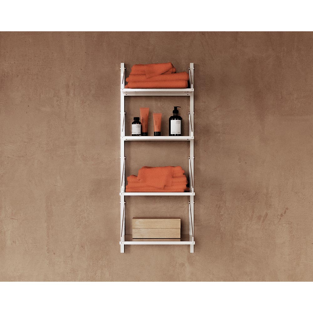 Shelf Library Single Section - 17.12"W x 42.67"H, Warm White Steel