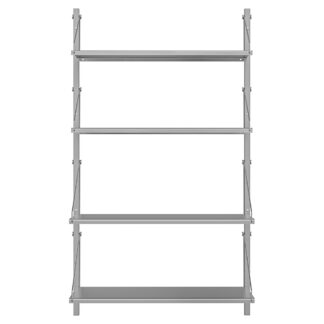 Shelf Library Single Section - 24.61"W x 42.67"H, Stainless Steel