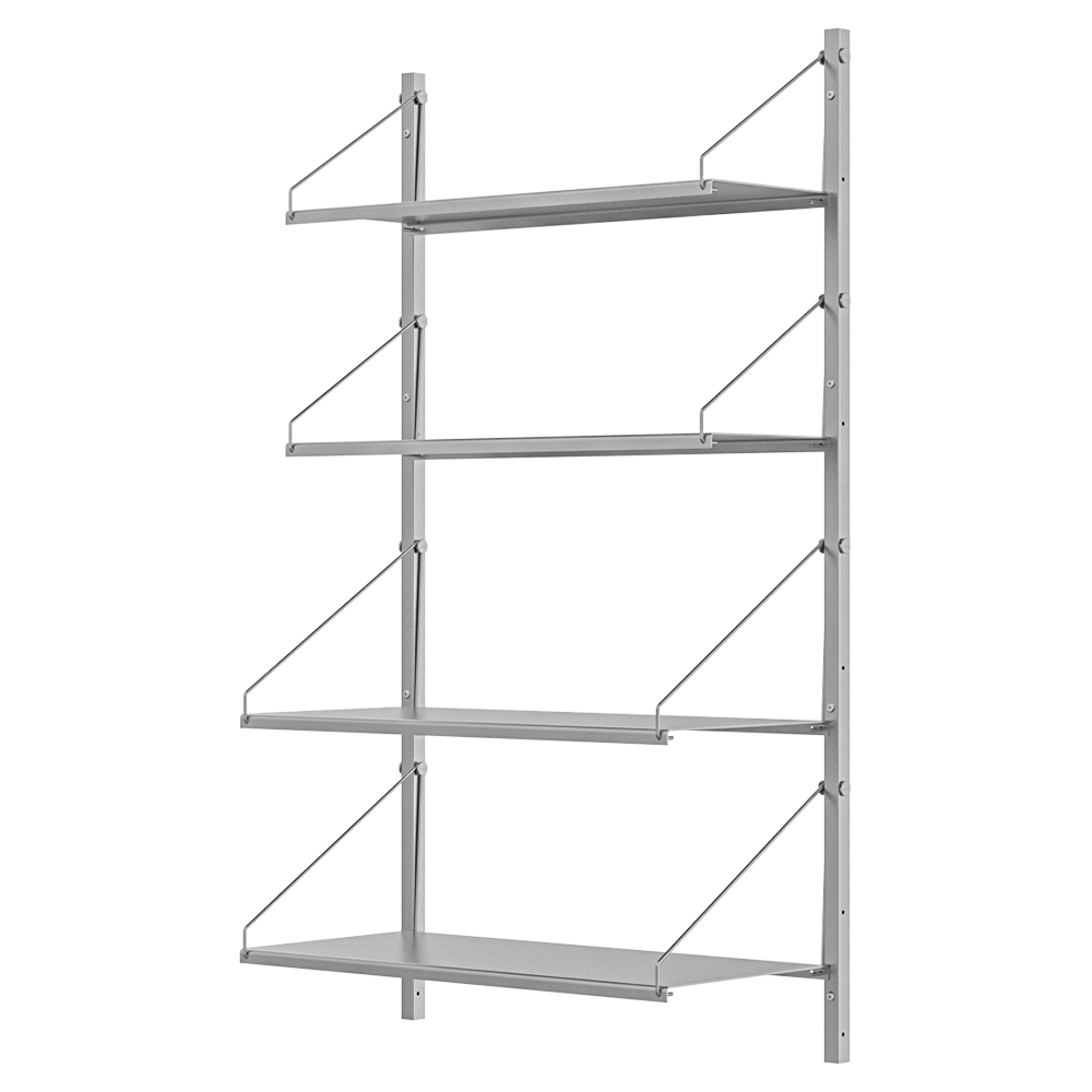 Shelf Library Single Section - 24.61"W x 42.67"H, Stainless Steel
