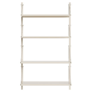 Shelf Library Single Section - 24.61"W x 42.67"H, Warm White Steel