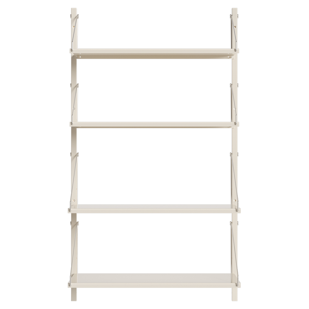 Shelf Library Single Section - 24.61"W x 42.67"H, Warm White Steel