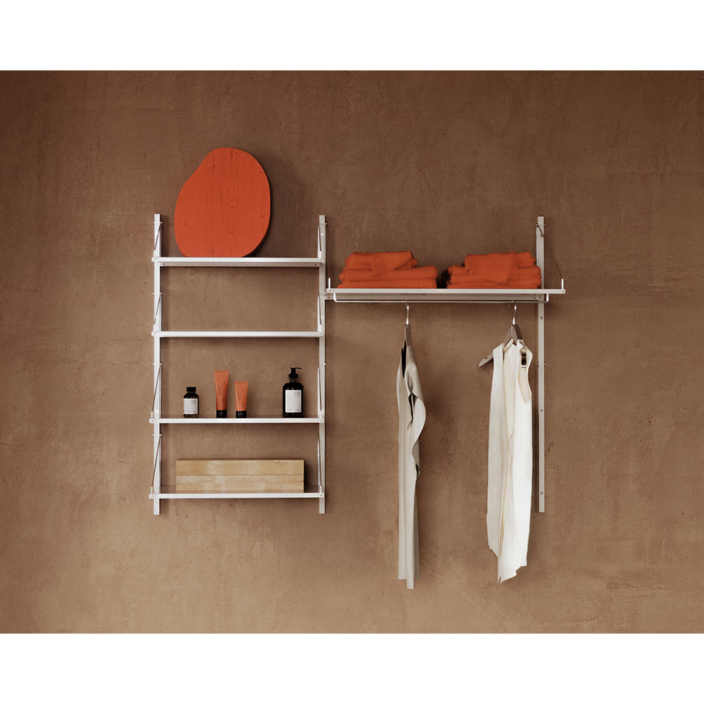 Shelf Library Single Section - 24.61"W x 42.67"H, Warm White Steel