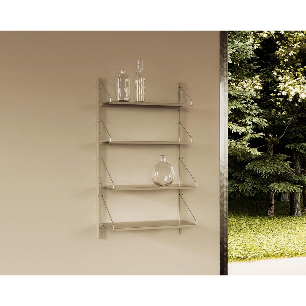 Shelf Library Single Section - 24.61"W x 42.67"H, Warm White Steel