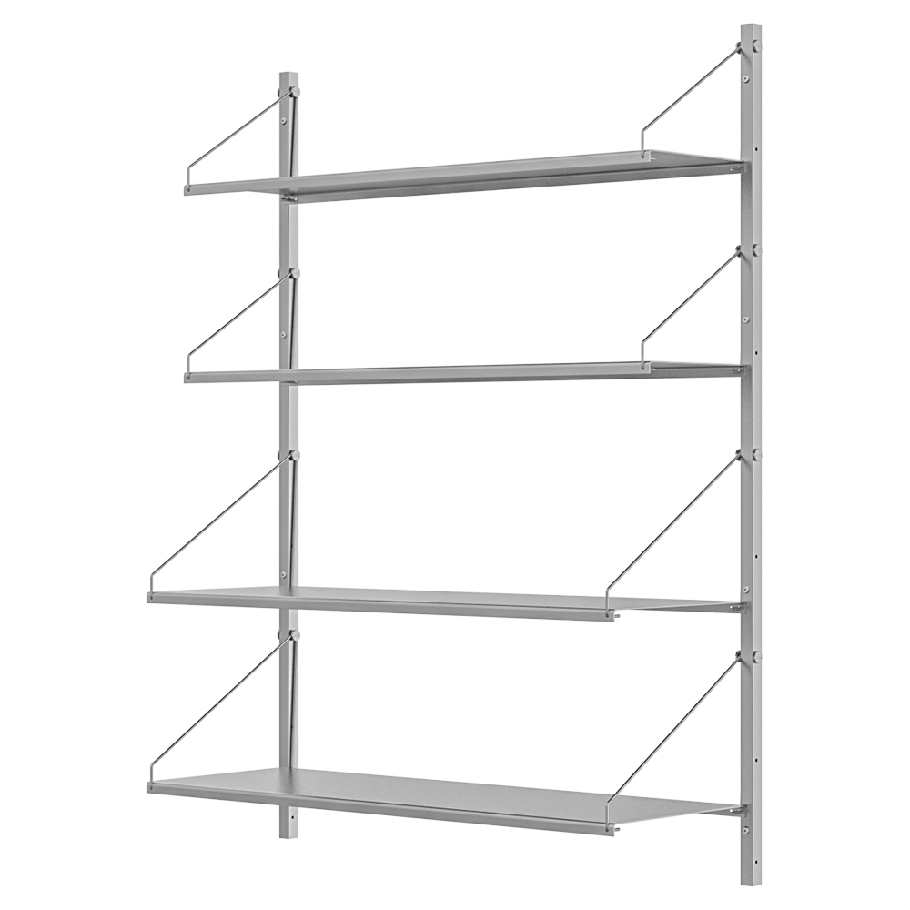 Shelf Library Single Section - 32.48"W x 42.67"H, Stainless Steel