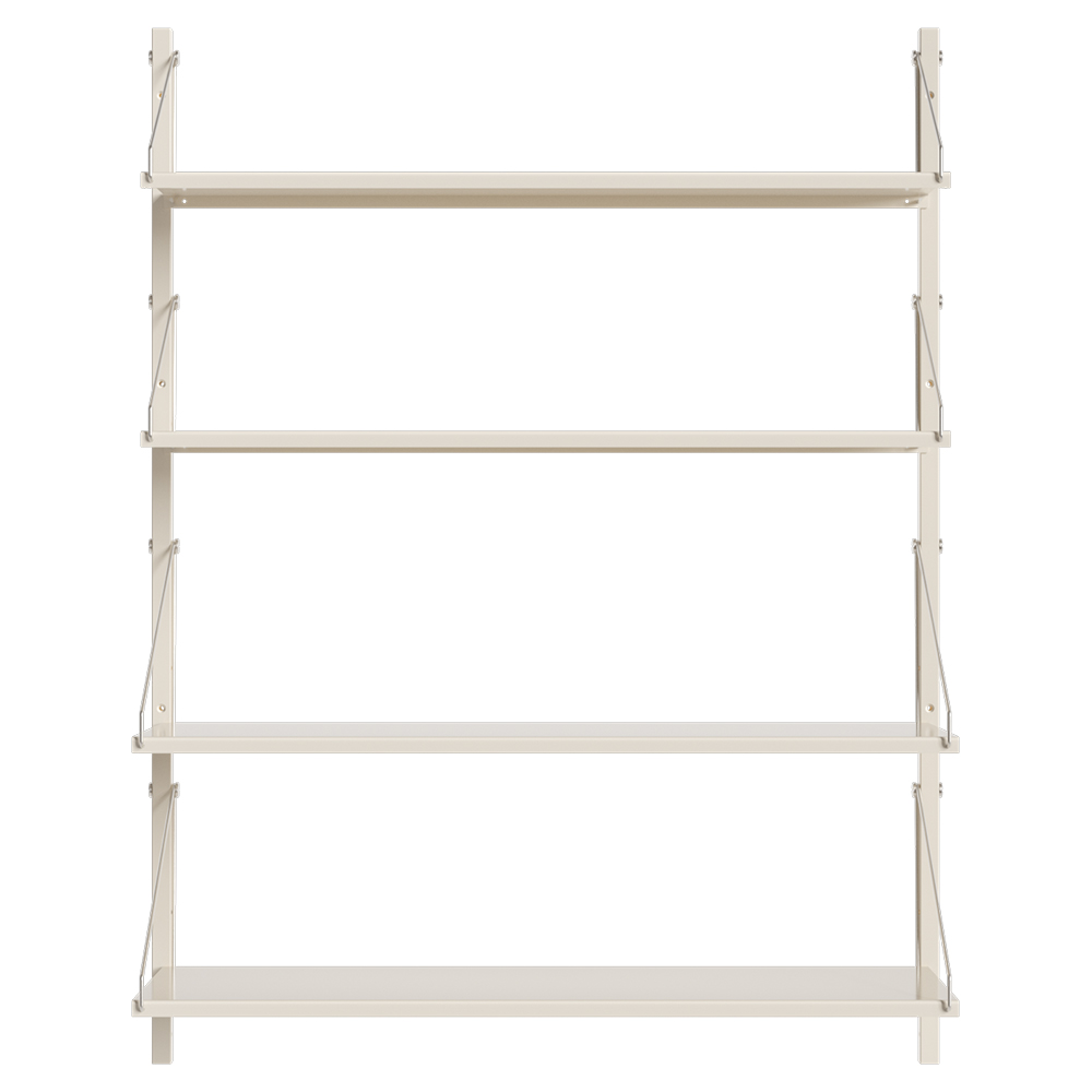 Shelf Library Single Section - 32.48"W x 42.67"H, Warm White Steel