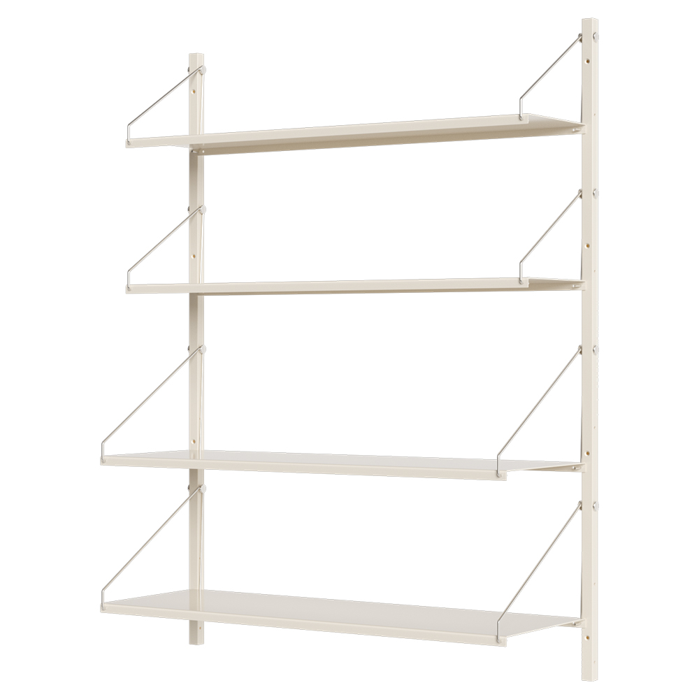 Shelf Library Single Section - 32.48"W x 42.67"H, Warm White Steel