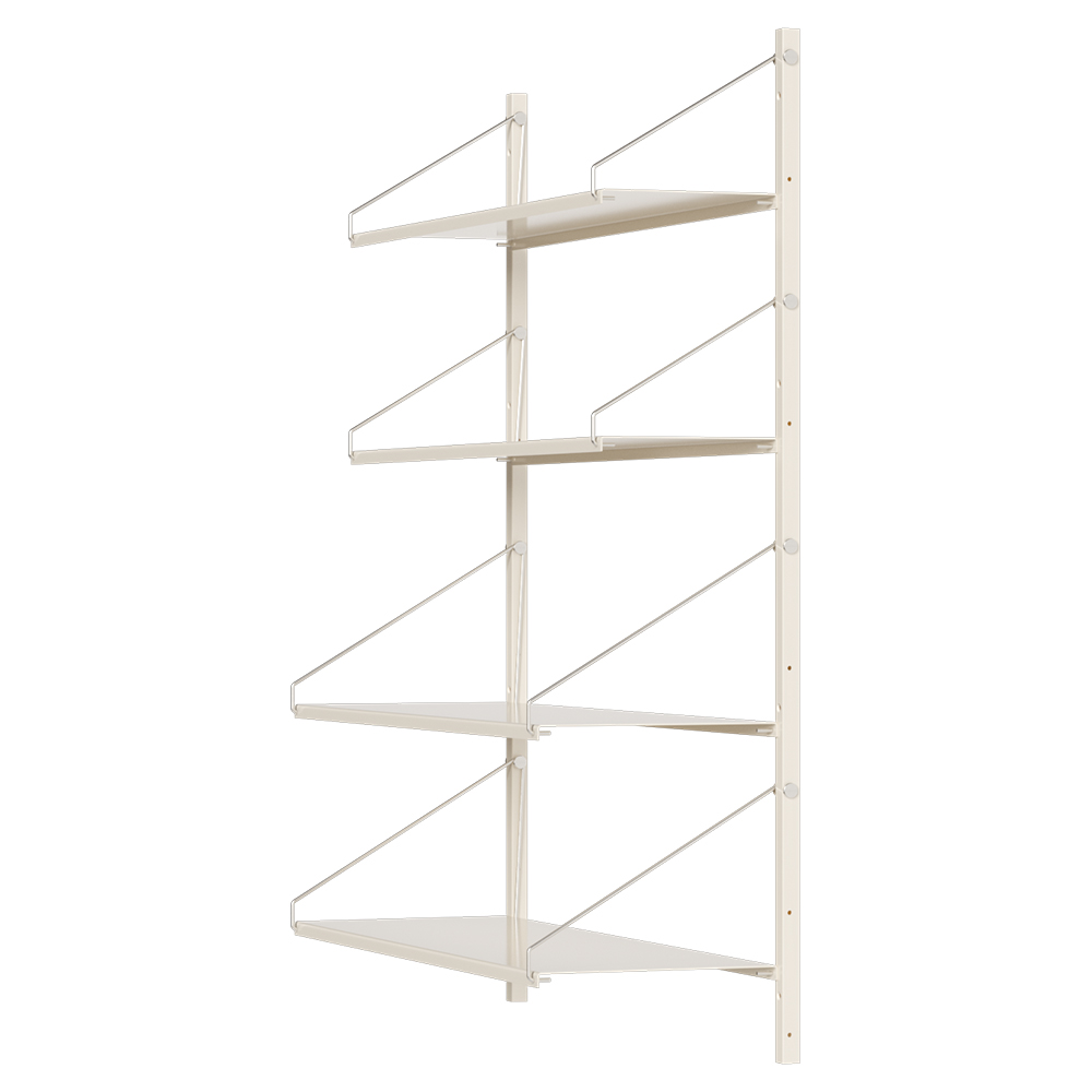 Shelf Library Single Section - 32.48"W x 42.67"H, Warm White Steel