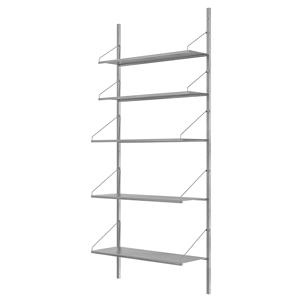 Shelf Library Single Section - 32.48"W x 72.91"H, Stainless Steel