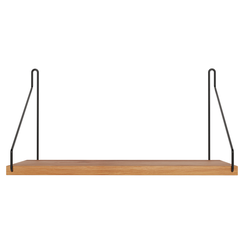 Single Shelf - Natural Oak, Black