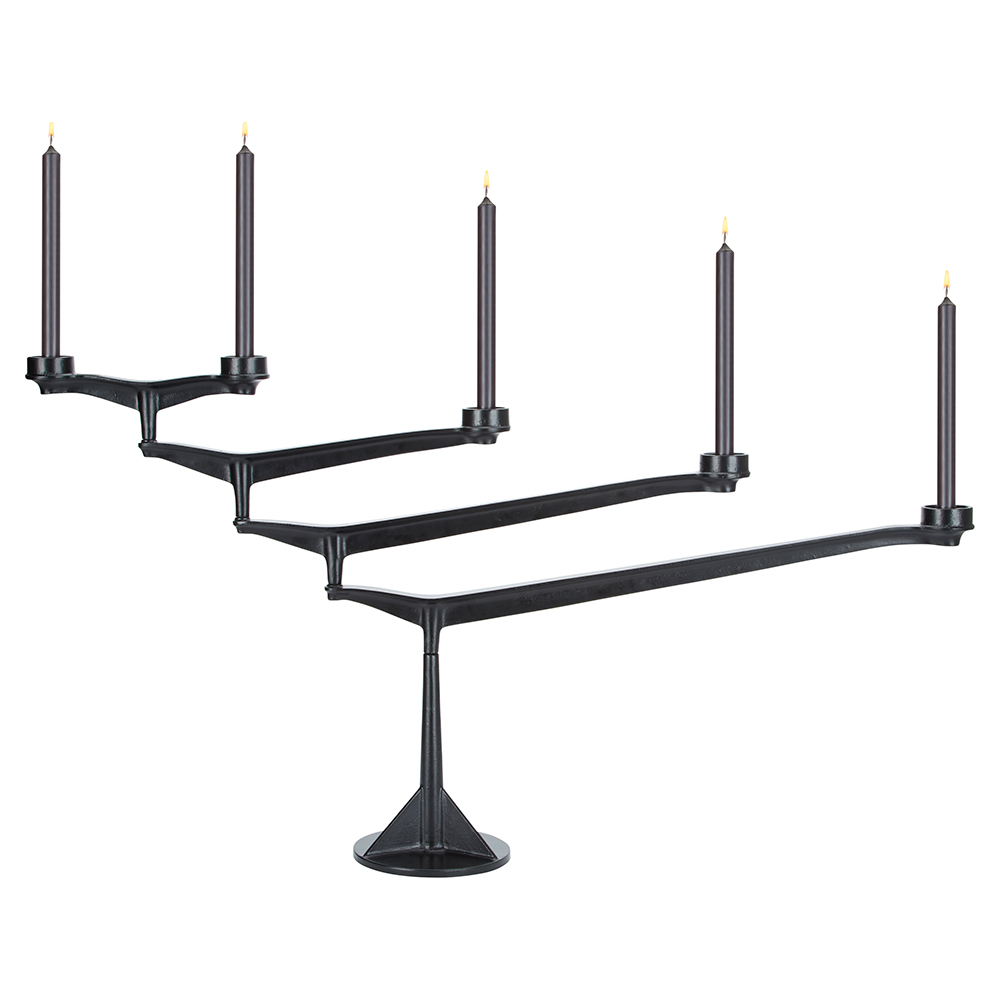 Spin Large Candelabra - Black