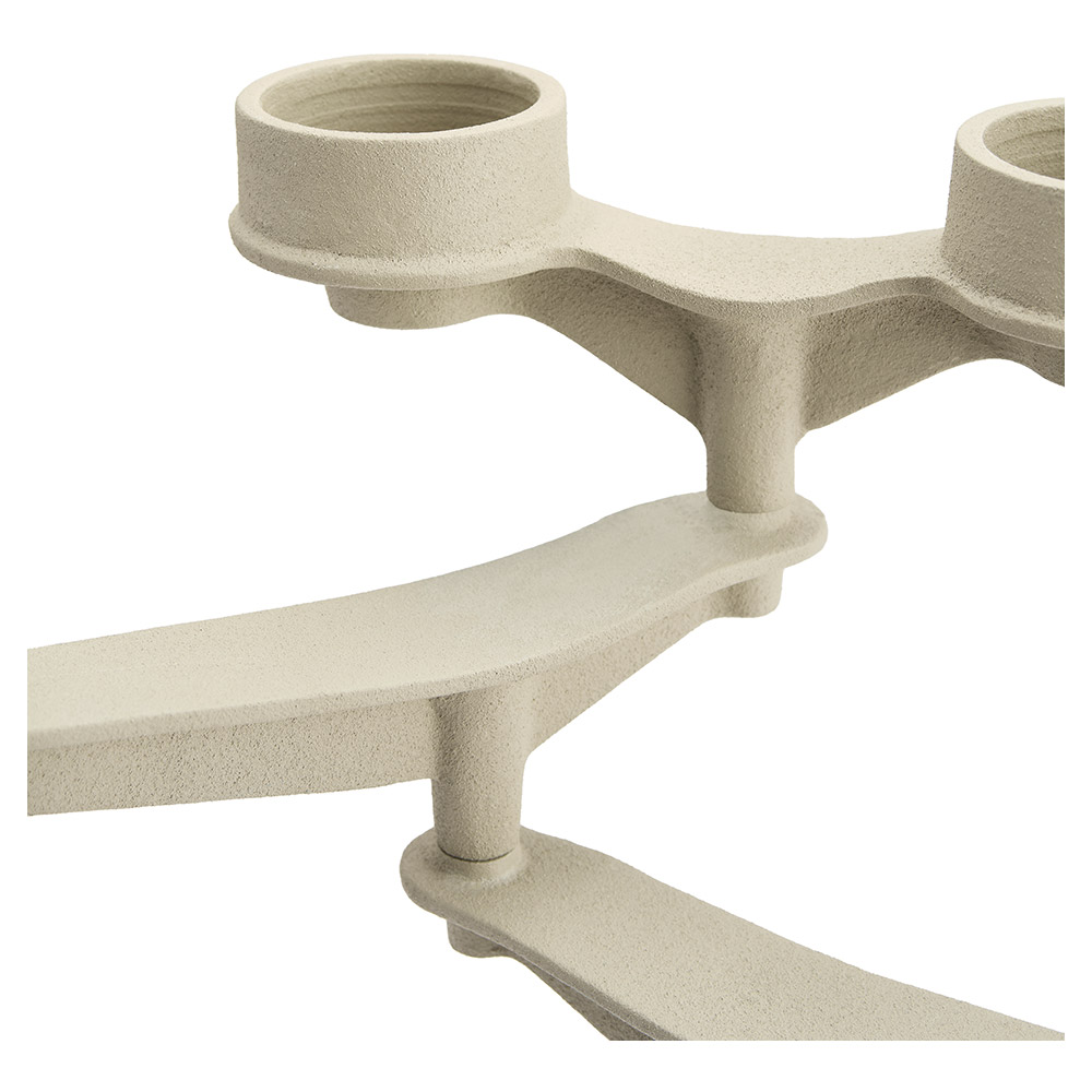 Spin Mini Candelabra - Putty