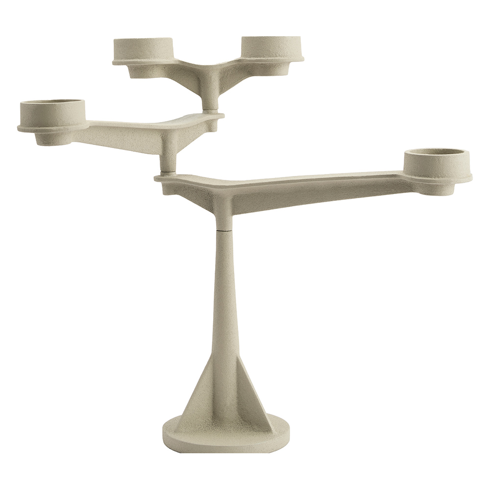 Spin Mini Candelabra - Putty
