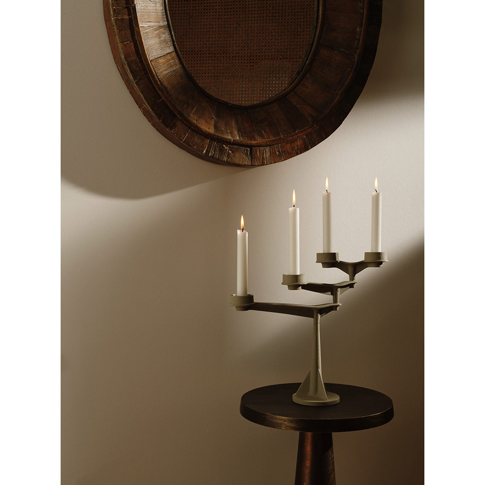 Spin Mini Candelabra - Putty