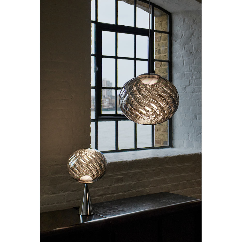 Whirl 18" Pendant - Silver