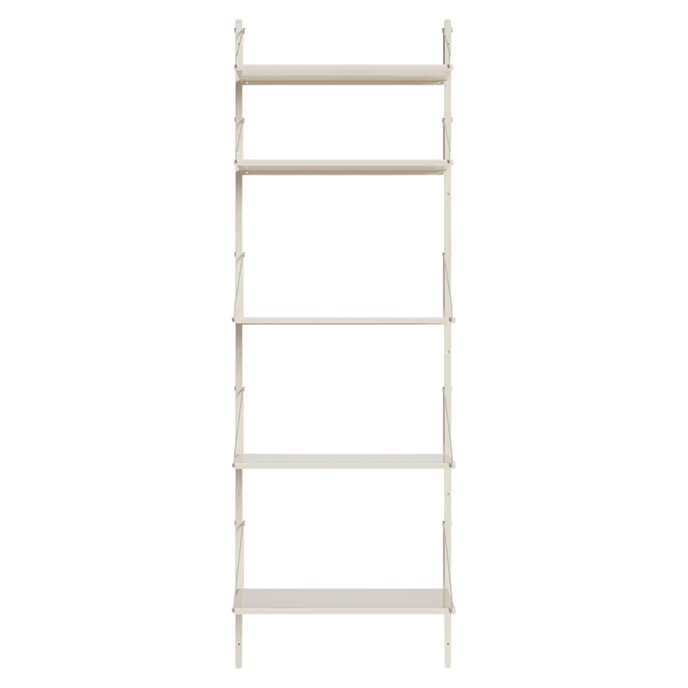 Shelf Library Single Section - 24.61"W x 72.91"H, Warm White Steel
